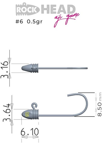 Rock-Head 6no Aji Game Jighead 0,5 gr fiyatları