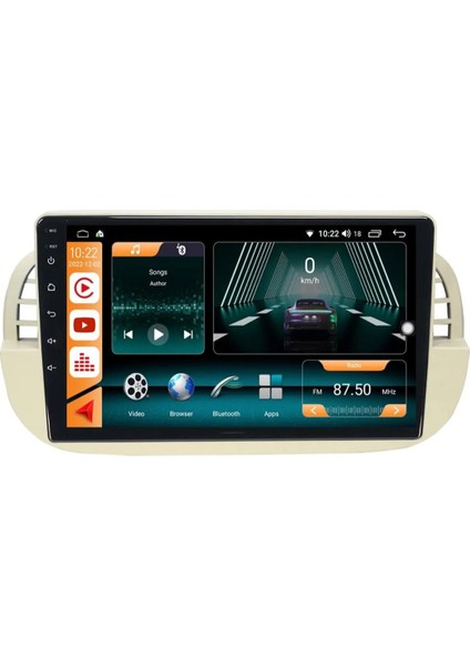 Fiat 500/500C Krem 2007 / 2015 Androidauto / Carplay Multimedya