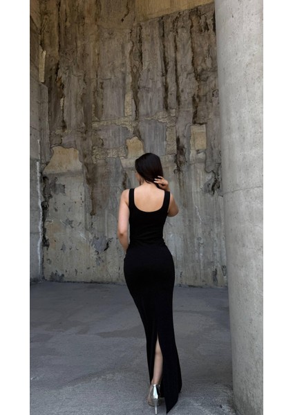 Flowers Esnek Kumaş Omuz Geniş Askılı Pile Detaylı Abiye Elbise 583269 Siyah modelleri