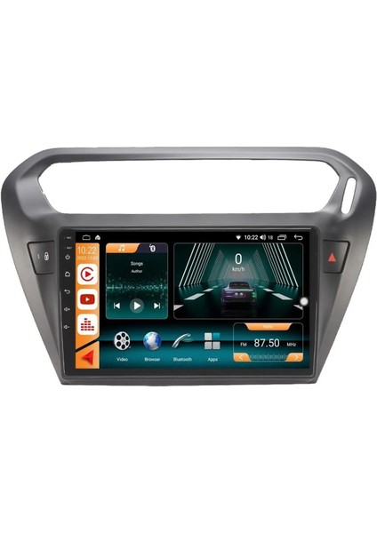 Peugeot 301 Siyah 2014 / 2019 Androidauto/carplay Multimedya