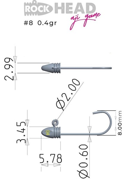 Rock-Head 8no Aji Game Jighead 1,2 gr fiyatları