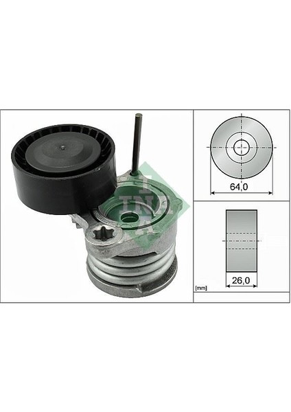 534033110 - Kayıs Gergı Rulmanı Bmw N47 M47 M57 E87 E90 E91 E92 E93 Kutuklu