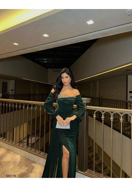 Flowers Kumaş Elbise Zümrüt 583178 fiyatları