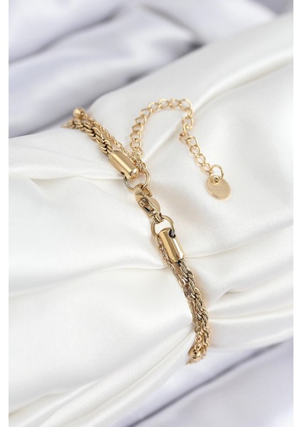 316L Çelik Nazar Boncuk Model Burgu Zincir Gold Renk Kadın Bileklik fiyatları