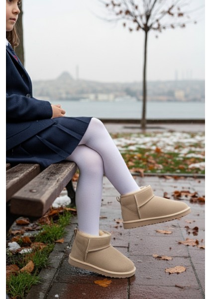 Frozie Çocuk Kalın Taban Içi Tüylü Günlük Mini Yarım Bot fiyatları