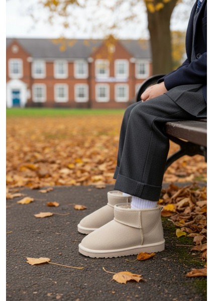 Frozie Çocuk Kalın Taban Içi Tüylü Günlük Mini Yarım Bot fırsatları