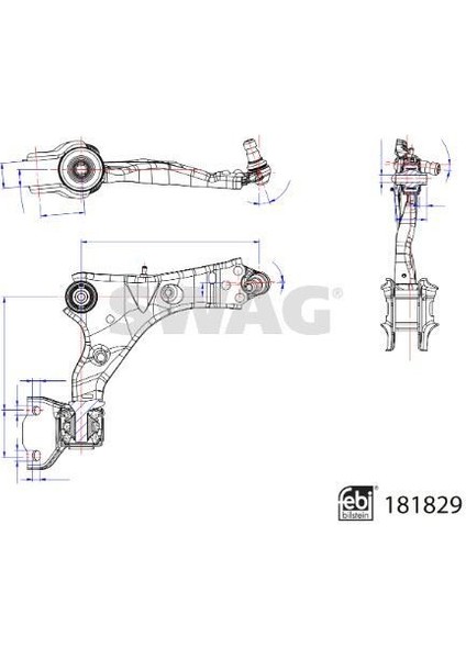33108433 - Salıncak On Sag Alt Dıscovery Sport L550 Range Rover Evoque L538