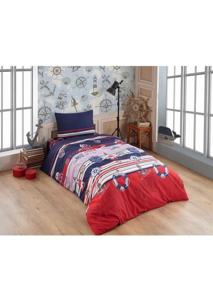 Denizci Baskılı Tek Kişilik Nevresim Takımı modelleri