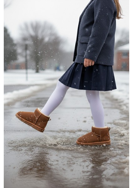 Frozie Çocuk Kalın Taban Içi Tüylü Günlük Mini Yarım Bot fırsatları