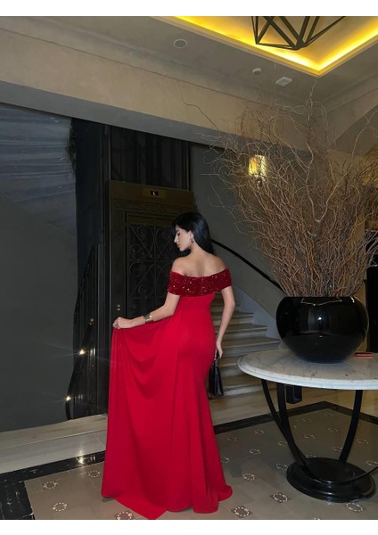 Scuba Krep Elbise 583194 Kirmizi fiyatları