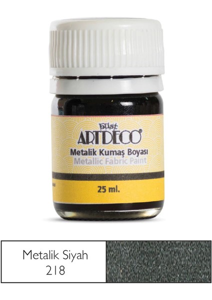 Metalik Kumaş Boyası 218 Siyah