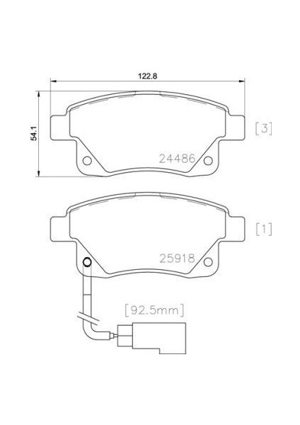 P24066 - Arka Fren Balatası Transıt V347-V348 06 11 Fıslı