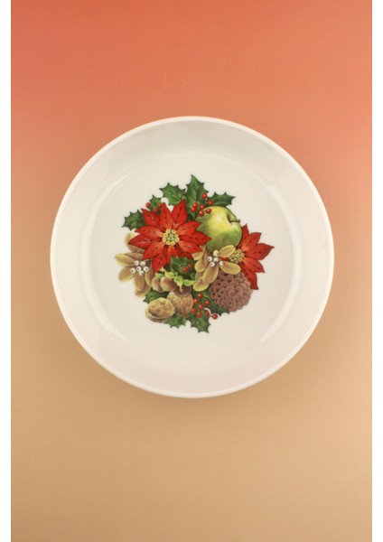 Meyve Çiçekleri Porselen Salata Kasesi