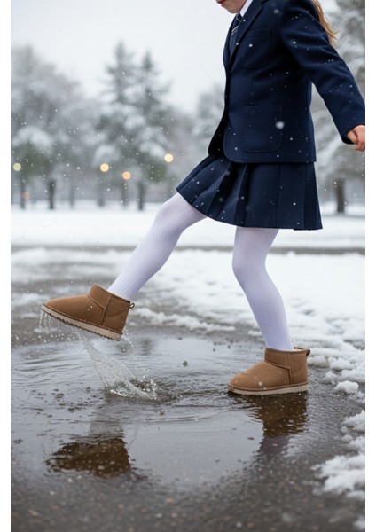 Frozie Çocuk Kalın Taban Içi Tüylü Günlük Mini Yarım Bot fırsatları