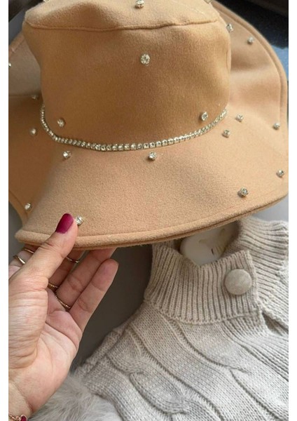 Kolları Kürklü Triko 4 Parça Kız çocuk takım - Camel fırsatları