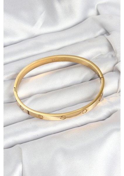 316L Çelik Gold Renk 65 mm Kadın Kelepçe Bileklik fiyatları