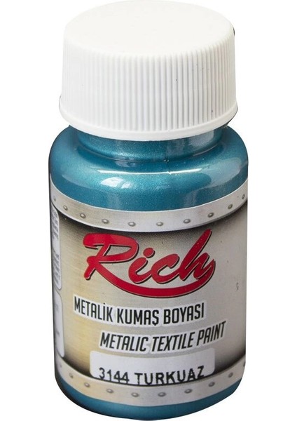 Metalik Kumaş Boyası 50 Cc. 3144 Turkuaz
