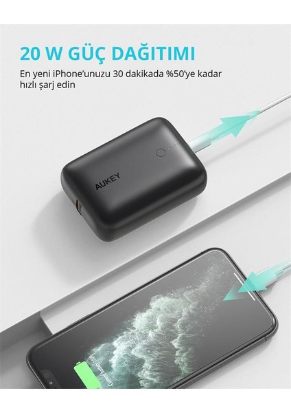 PB-N83S-BK 22.5W Scp 18W Pd ve Qc 3.0 10000 Mah Pd Mini Type-C Powerbank fiyatları