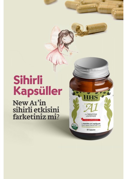 New A1 L Carnitine Lepidium Bitkisel Kapsül indirimleri