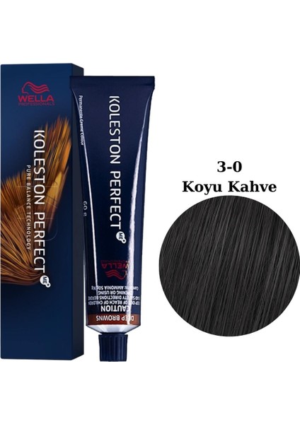 Koleston Perfect Me+ Deep Browns Tüp Boya 3/0 Dark Brown 60 ml fiyatları