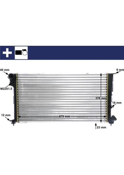 CR475000S - Radyatör 306 Iı-Partner-Xsara Berlıngo 1.9d Ac Mek 670×377X34