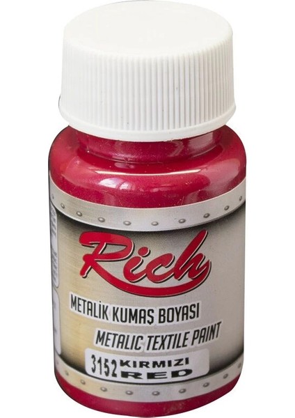 Metalik Kumaş Boyası 50 Cc. 3152 Kırmızı