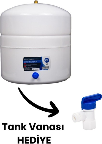 Su Arıtma Cihazı Yerli Nsf Sertifikalı 12 Litre (3,2g) Tank fiyatları