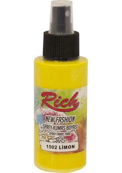 New Fashion Sprey Kumaş Boyası 100 Cc. 1502 Limon Sarı