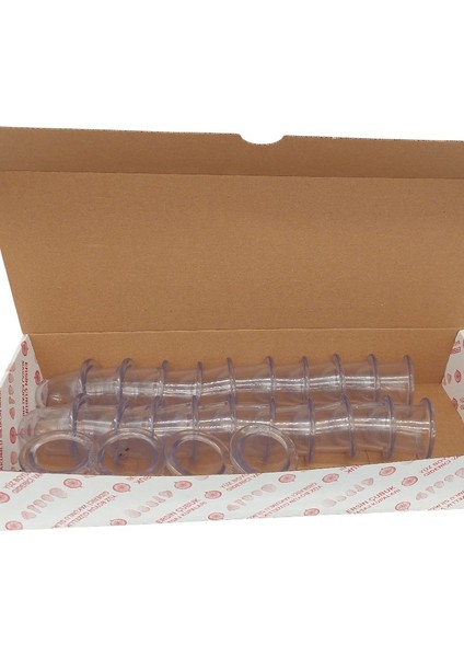 Iba 24 'lü Şeffaf Silikon Kupa Orta Boy (Vücut Için)