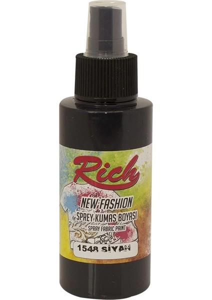 New Fashion Sprey Kumaş Boyası 100 Cc. 1548 Siyah