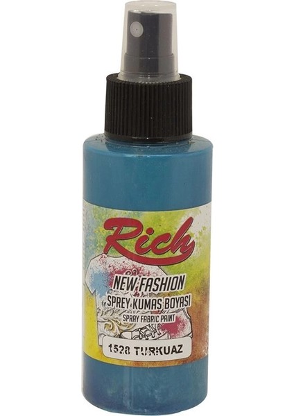 New Fashion Sprey Kumaş Boyası 100 Cc. 1528 Turkuaz
