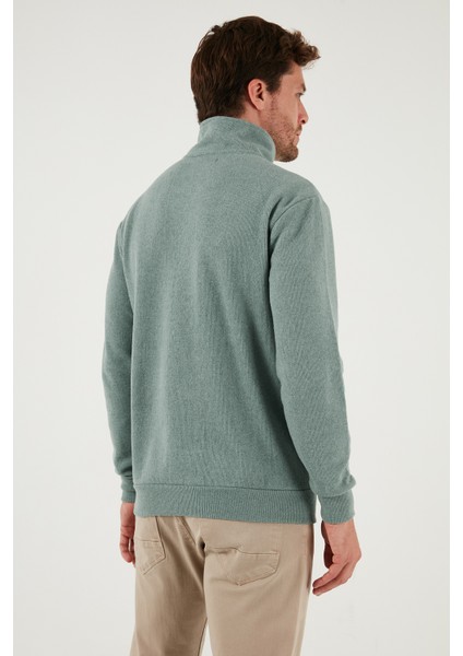 Pamuklu Regular Fit Yarım Fermuarlı Dik Yaka 2'li Paket Kazak Erkek Kazak 456112S2 fırsatları