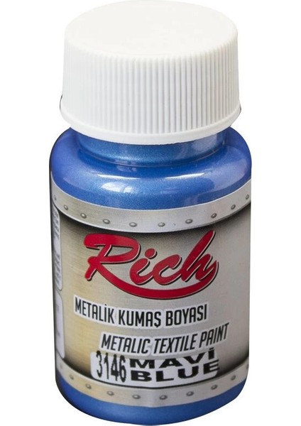 Metalik Kumaş Boyası 50 Cc. 3146 Mavi