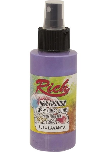 New Fashion Sprey Kumaş Boyası 100 Cc. 1514 Lavanta