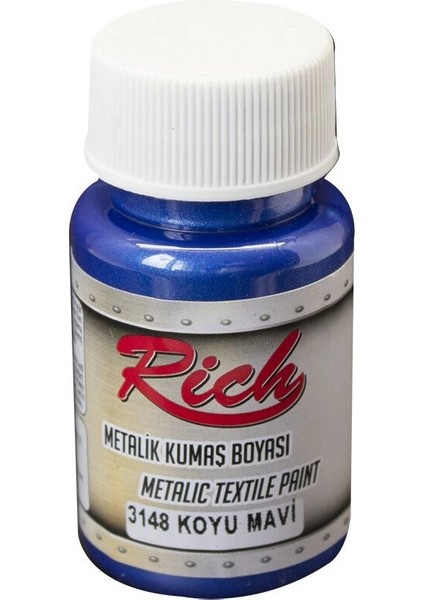 Metalik Kumaş Boyası 50 Cc. 3148 Koyu Mavi