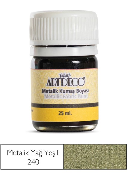 Metalik Kumaş Boyası 240 Yağ Yeşili