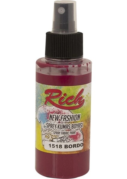 New Fashion Sprey Kumaş Boyası 100 Cc. 1518 Bordo