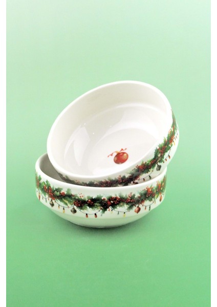 Christmas Eve Iki Adet Porselen Kase