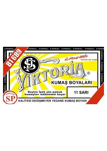 Toz Kumaş Boyası 11 Sarı