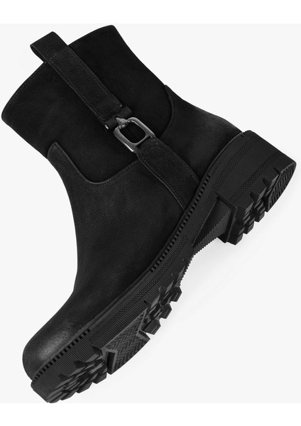 Kadın Raze Siyah Hakiki Deri Nubuk Bot fırsatları