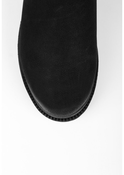 Kadın Raze Siyah Hakiki Deri Nubuk Bot indirimleri