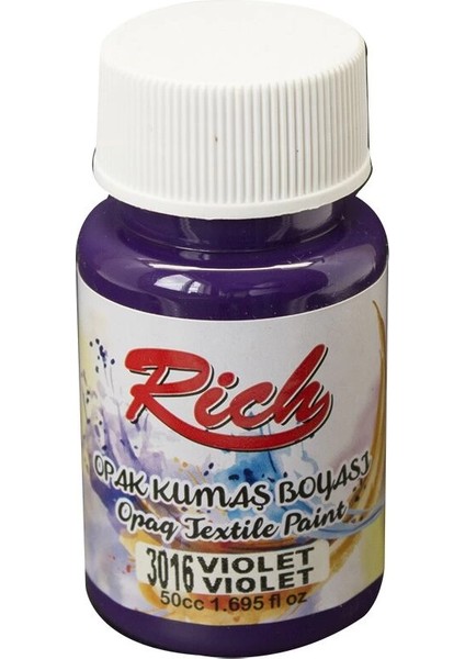 Opak Kumaş Boyası 50 Cc. 3016 Vıolet