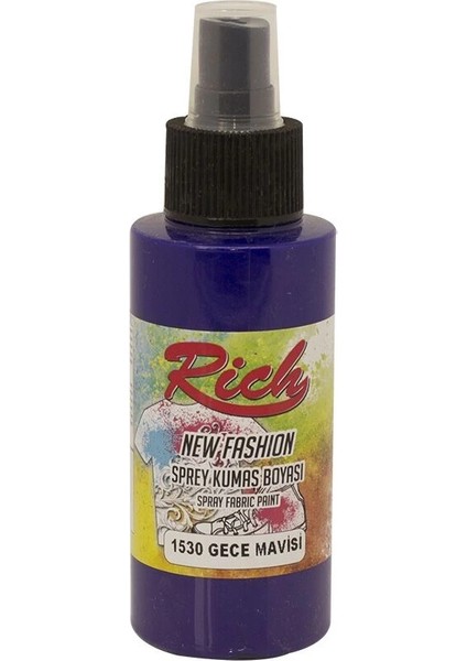 New Fashion Sprey Kumaş Boyası 100 Cc. 1530 Gece Mavisi