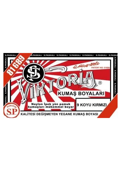 Toz Kumaş Boyası 9 Koyu Kırmızı