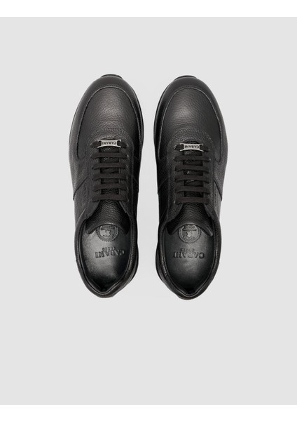 %100 Deri Dokulu Siyah Spor Ayakkabı fiyatları