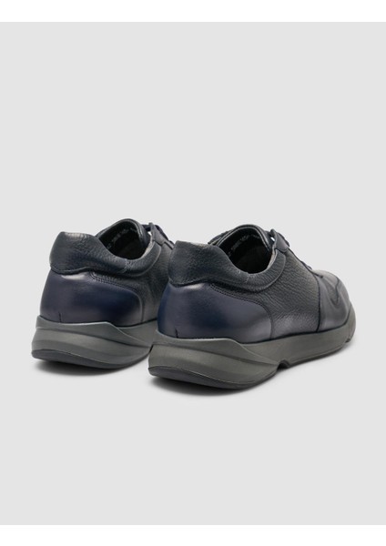 %100 Hakiki Deri Lacivert Bağcıklı Erkek Spor Ayakkabı modelleri