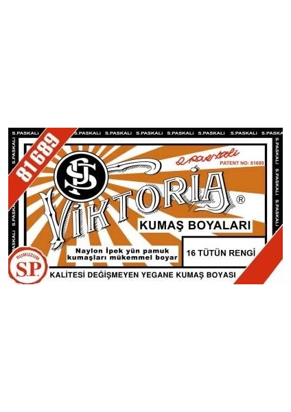 Toz Kumaş Boyası 16 Tütün Rengi