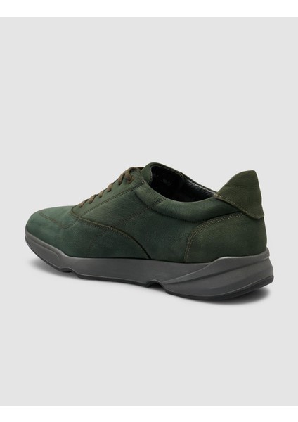 %100 Hakiki Deri Yeşil Süet Bağcıklı Erkek Spor Ayakkabı indirimleri