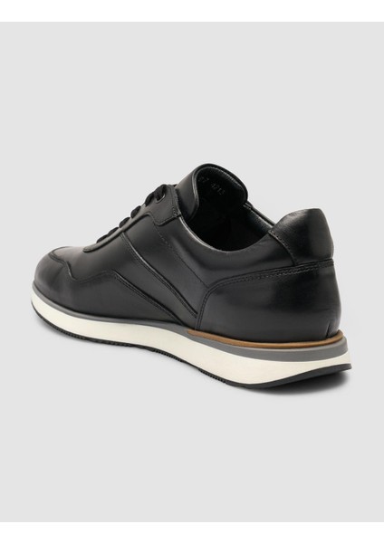 %100 Hakiki Deri Siyah Arma Detay Erkek Spor Ayakkabı indirimleri