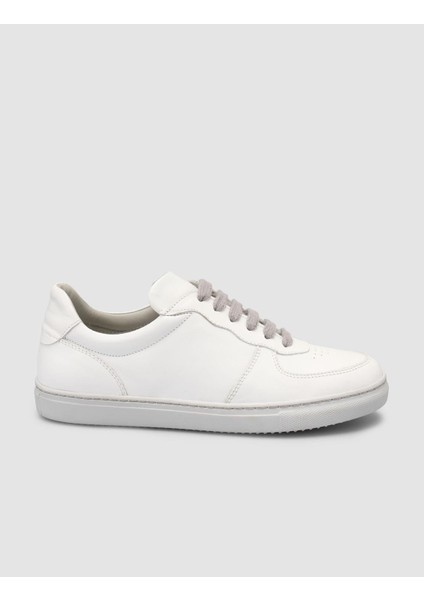 Beyaz - Gri Detaylı Kadın Sneaker